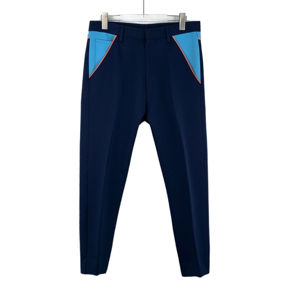 Prada Stylish Navy Blue Men's Pants with Light Blue Accents - Picture 1 of 9